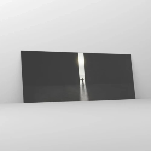 Obraz na skle - Krok ke světlé budoucnosti - 100x40 cm