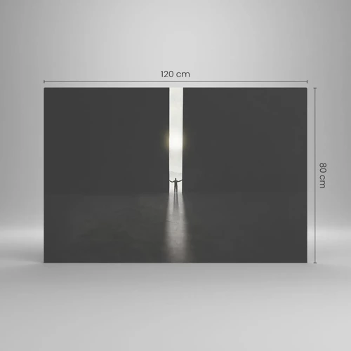 Obraz na skle - Krok ke světlé budoucnosti - 120x80 cm