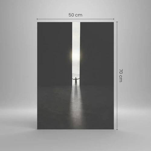 Obraz na skle - Krok ke světlé budoucnosti - 50x70 cm