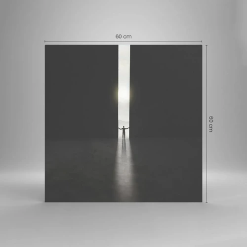 Obraz na skle - Krok ke světlé budoucnosti - 60x60 cm