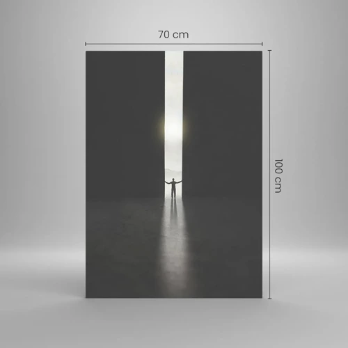 Obraz na skle - Krok ke světlé budoucnosti - 70x100 cm
