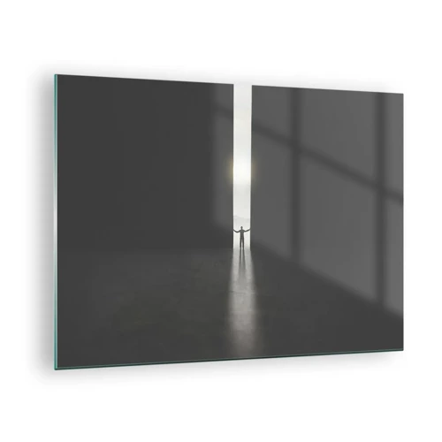 Obraz na skle - Krok ke světlé budoucnosti - 70x50 cm