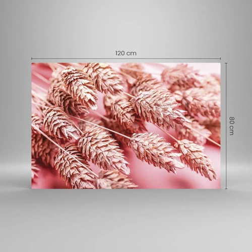 Obraz na skle - Květinová kaskáda v růžové - 120x80 cm