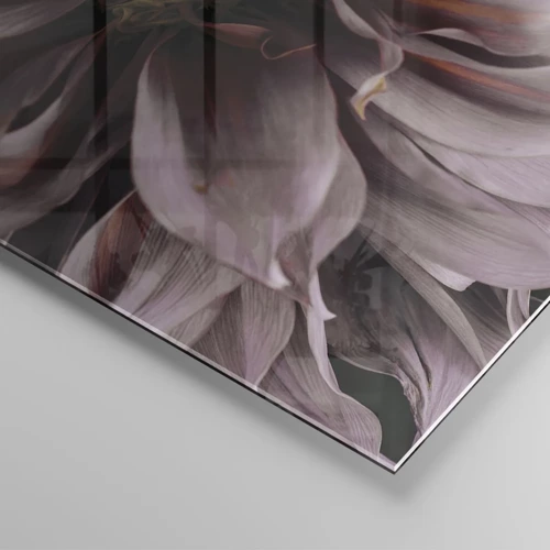Obraz na skle - Květinové srdce - 120x80 cm