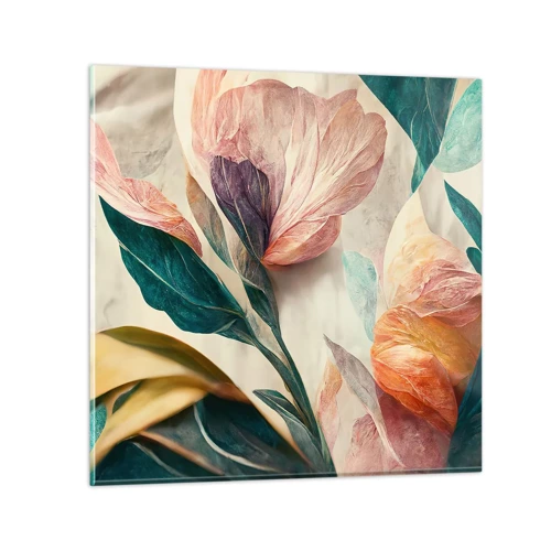 Obraz na skle - Květiny jižních ostrovů - 50x50 cm