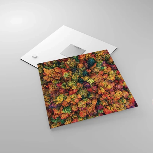 Obraz na skle - Kytice podzimních stromů - 30x30 cm