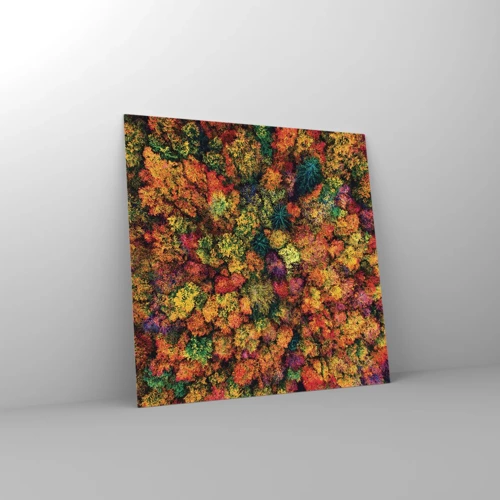 Obraz na skle - Kytice podzimních stromů - 70x70 cm
