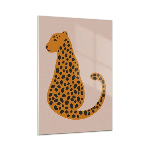 Obraz na skle - Leopardní vzor je v módě - 50x70 cm
