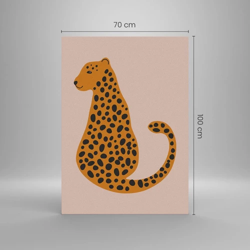 Obraz na skle - Leopardní vzor je v módě - 70x100 cm