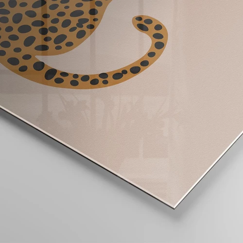 Obraz na skle - Leopardní vzor je v módě - 80x120 cm