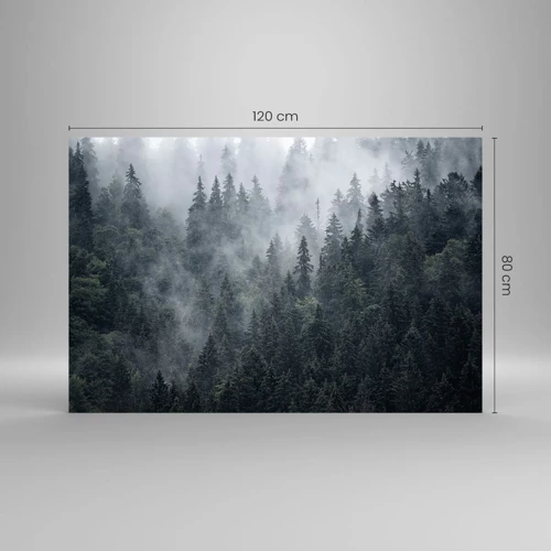 Obraz na skle - Lesní svítání - 120x80 cm