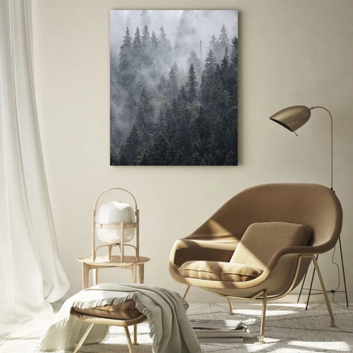 Obraz na skle - Lesní svítání - 50x70 cm
