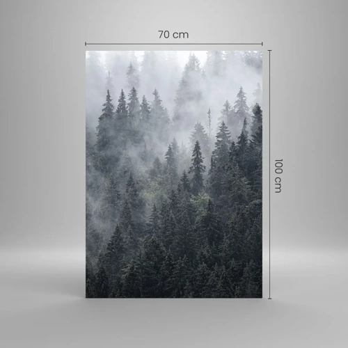 Obraz na skle - Lesní svítání - 70x100 cm