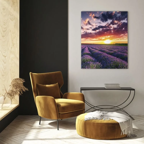 Obraz na skle - Levandulový svět - 50x70 cm