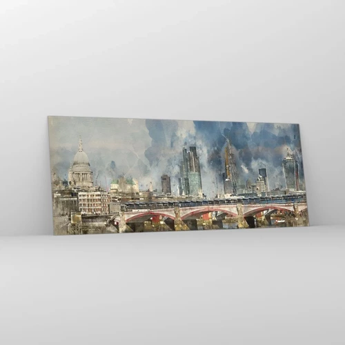 Obraz na skle - Londýn v celé své kráse - 100x40 cm