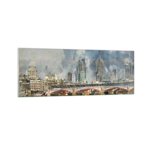 Obraz na skle - Londýn v celé své kráse - 140x50 cm
