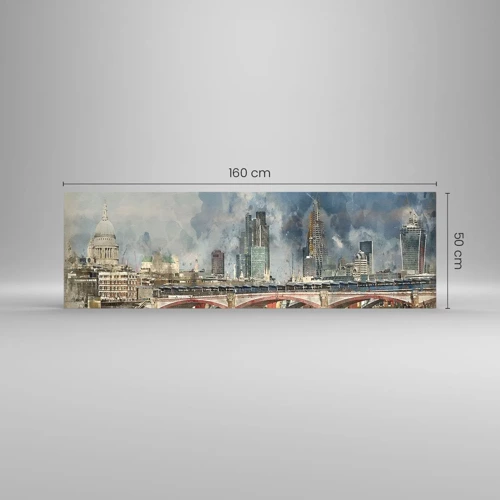 Obraz na skle - Londýn v celé své kráse - 160x50 cm