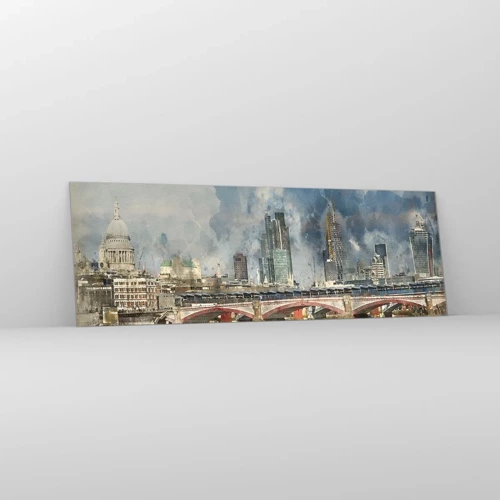 Obraz na skle - Londýn v celé své kráse - 90x30 cm