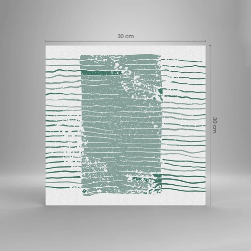 Obraz na skle - Mořská abstrakce - 30x30 cm