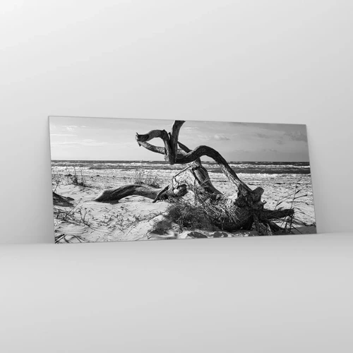 Obraz na skle - Mořská socha - 120x50 cm