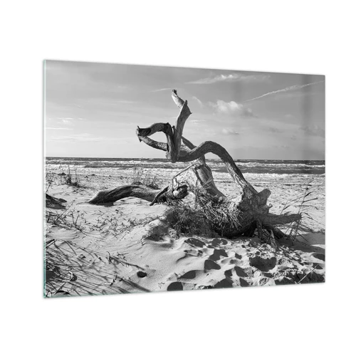 Obraz na skle - Mořská socha - 70x50 cm