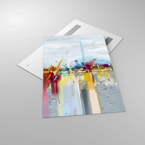 Obraz na skle - Most radosti nad řekou života - 80x120 cm