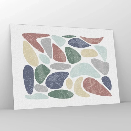 Obraz na skle - Mozaika práškových barev - 100x70 cm