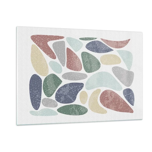Obraz na skle - Mozaika práškových barev - 120x80 cm