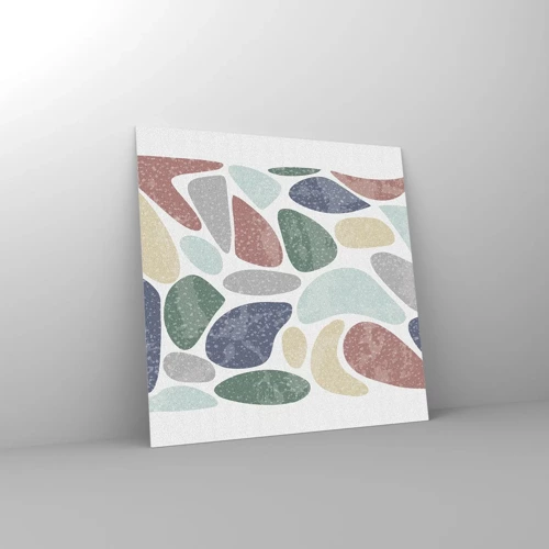 Obraz na skle - Mozaika práškových barev - 50x50 cm