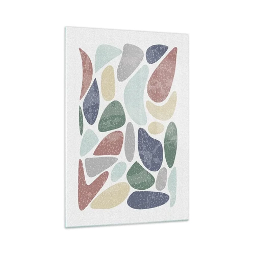 Obraz na skle - Mozaika práškových barev - 70x100 cm