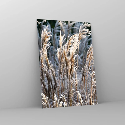 Obraz na skle - Mrazem pokryté - 70x100 cm
