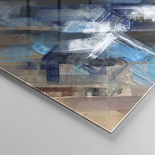 Obraz na skle - Na modrém úkosu - 70x70 cm