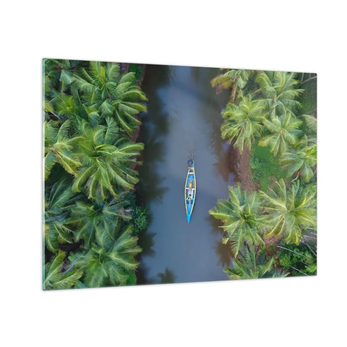 Obraz na skle - Na tropické stezce - 70x50 cm