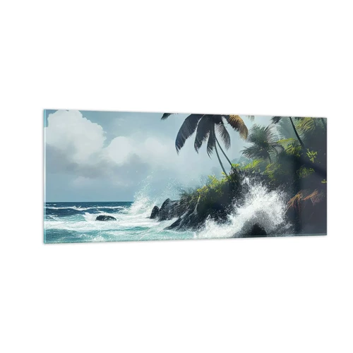 Obraz na skle - Na tropickém pobřeží - 100x40 cm