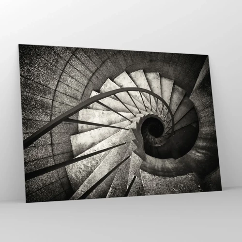 Obraz na skle - Nahoru po schodech, dolů po schodech - 100x70 cm