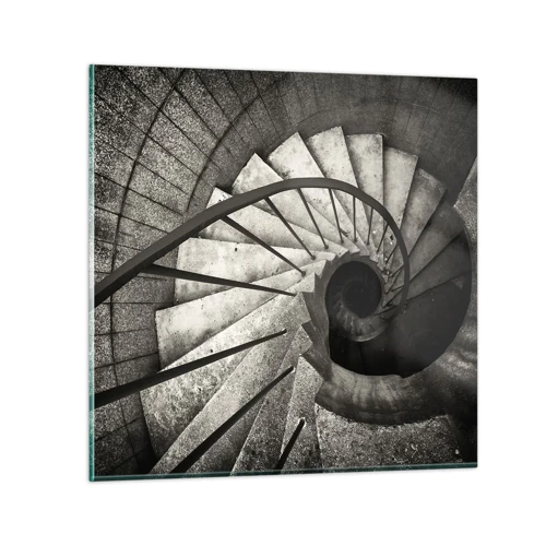 Obraz na skle - Nahoru po schodech, dolů po schodech - 60x60 cm