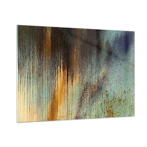 Obraz na skle - Nenáhodná barevná kompozice - 100x70 cm