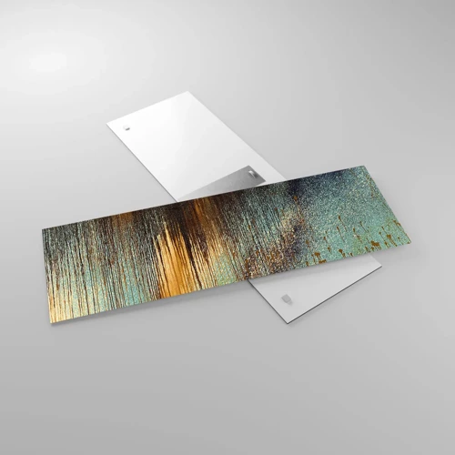 Obraz na skle - Nenáhodná barevná kompozice - 90x30 cm