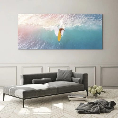 Obraz na skle - Oceanický jezdec - 160x50 cm