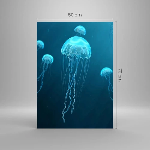 Obraz na skle - Oceánský tanec - 50x70 cm