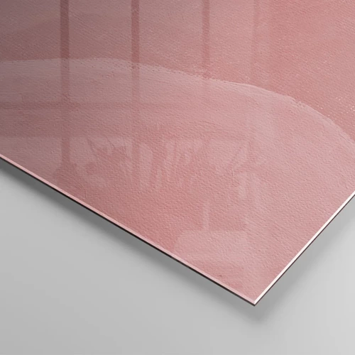 Obraz na skle - Organická kompozice v růžové - 100x70 cm