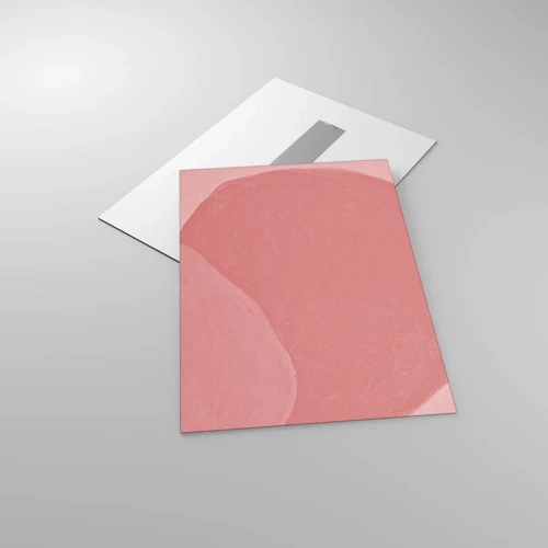 Obraz na skle - Organická kompozice v růžové - 50x70 cm