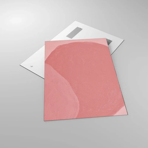 Obraz na skle - Organická kompozice v růžové - 70x100 cm
