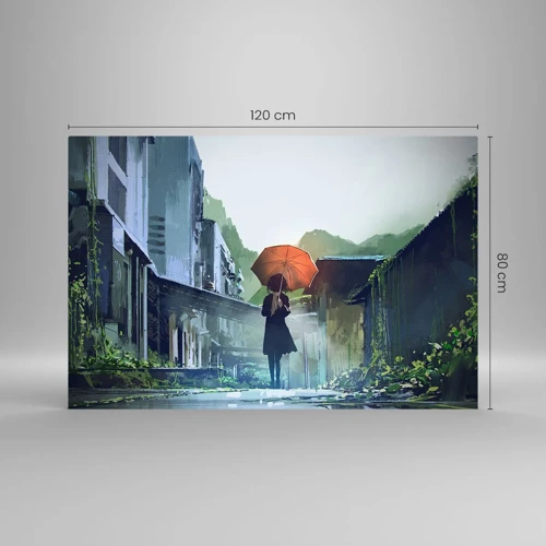 Obraz na skle - Oživující déšť - 120x80 cm
