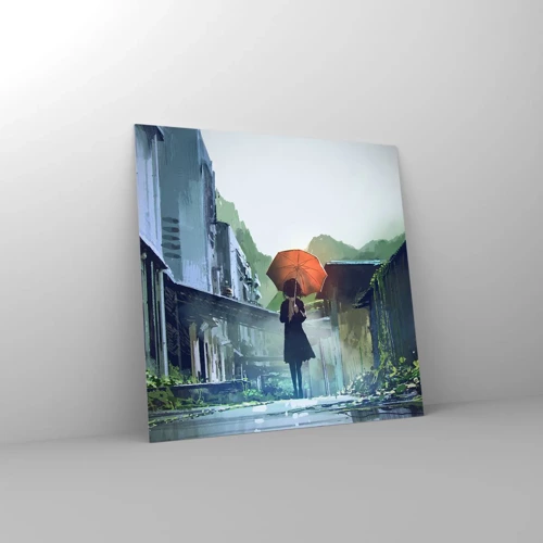 Obraz na skle - Oživující déšť - 40x40 cm