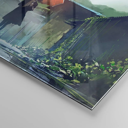 Obraz na skle - Oživující déšť - 80x120 cm