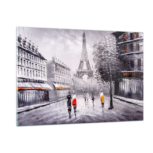 Obraz na skle - Pařížská procházka - 120x80 cm
