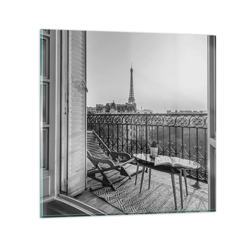 Obraz na skle - Pařížské odpoledne - 30x30 cm