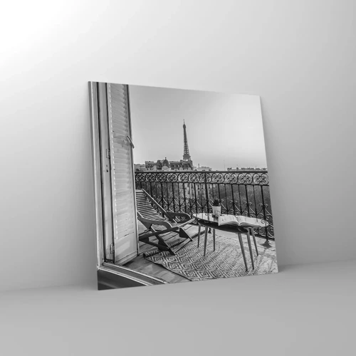Obraz na skle - Pařížské odpoledne - 30x30 cm