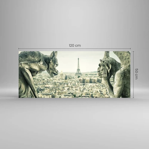 Obraz na skle - Pařížské povídání - 120x50 cm